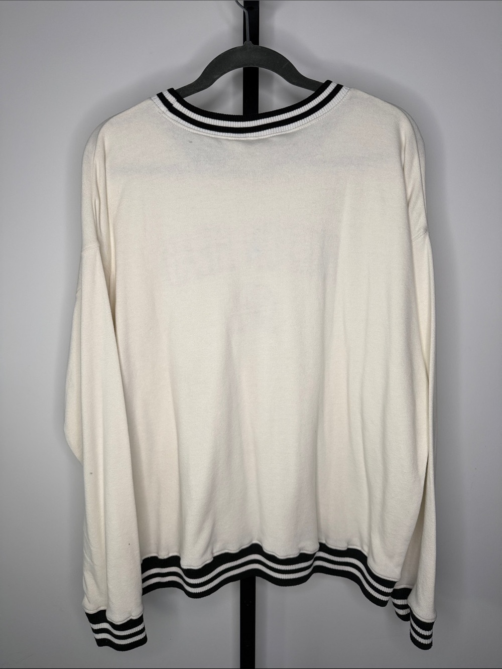 Altar'd State Cream & Black 'Hilton Head' Striped Crew Sweatshirt - Picture 3 of 3